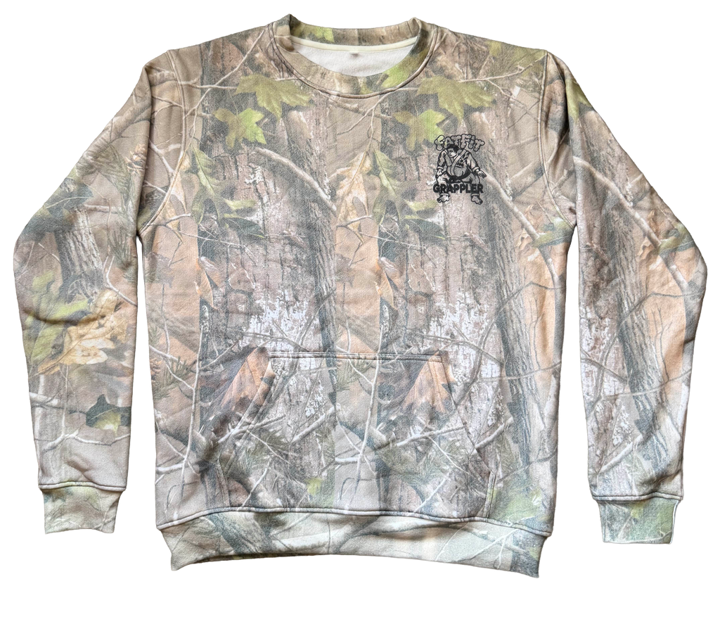 FatFitGrappler "Show Up Anyways" Camo Sweatshirt