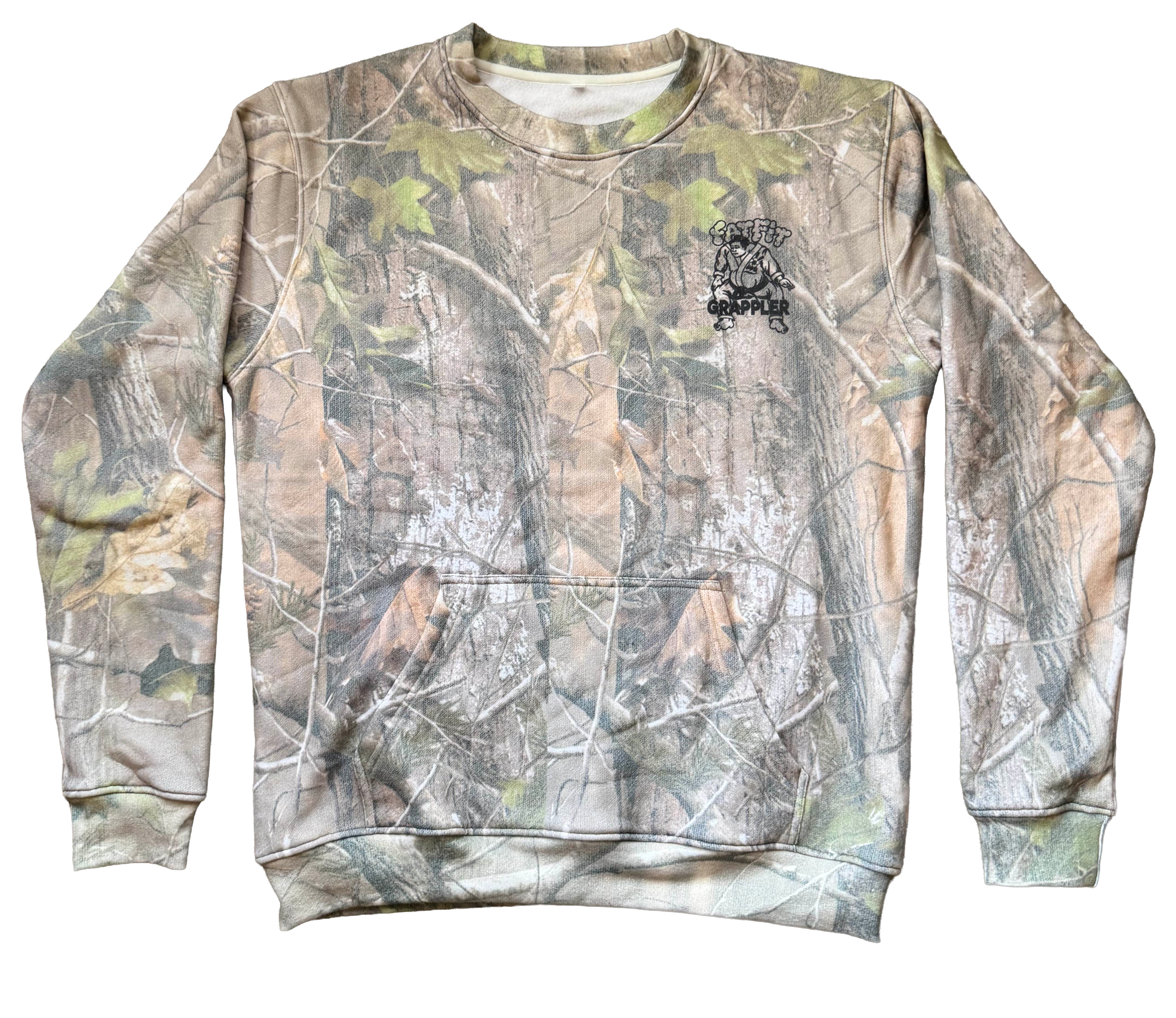 FatFitGrappler "Show Up Anyways" Camo Sweatshirt